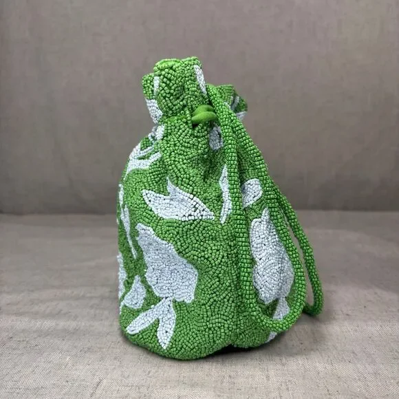 Kate Spade New York x Target Beaded Classic Rose Drawstring Bucket Bag Purse NWT - Picture 2 of 9